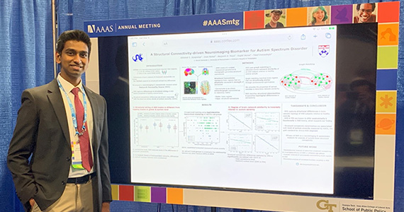 Abe Jeyapratap at the 2023 American Association for the Advancement of Science Student E-poster Competition