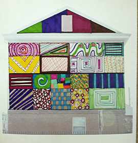 Artwork of the concept of home by a participant in the Porch Light Initiative at 11th Street Family Health Services