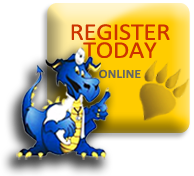 Register Today Button and Mario the Dragon