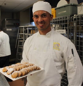 Francisco Rojas, an international student from Venezuela, brought in his Latin American family recipes.