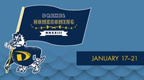 Drexel Homecoming graphic with the dates of Homecoming January 17-21