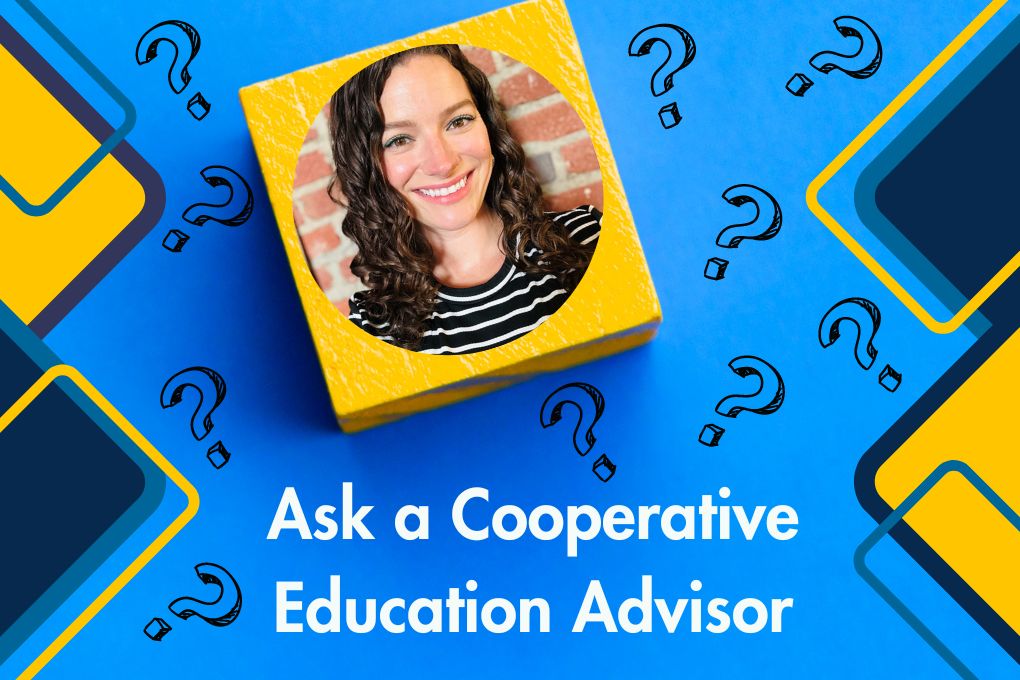 Ask a Cooperative Education Advisor with a photo of a woman.