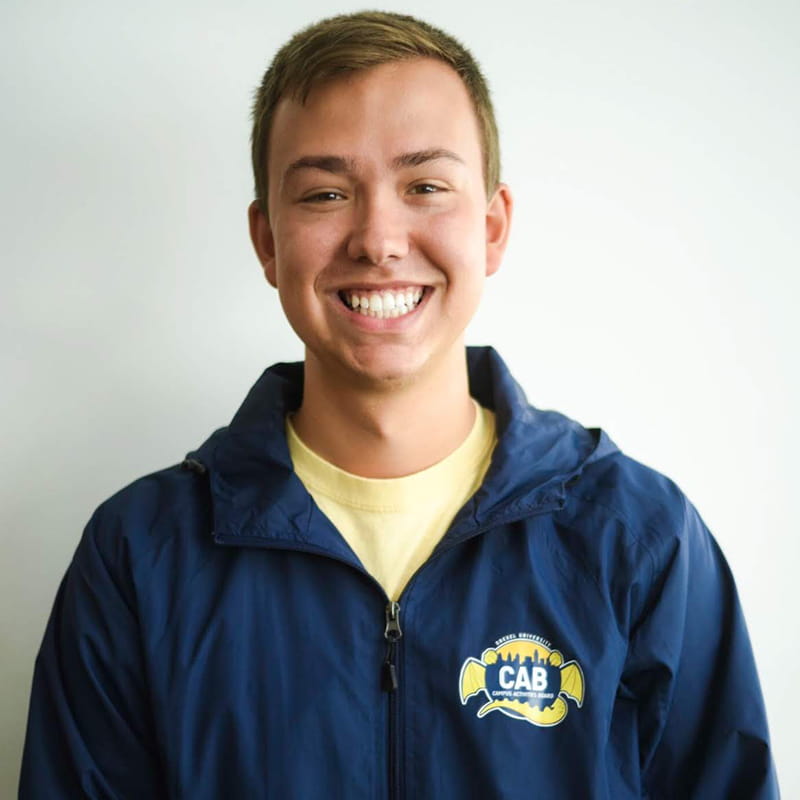Christian Maxey, a fourth-year honors student and president of the Campus Activities Board (CAB).