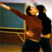 two women dancing