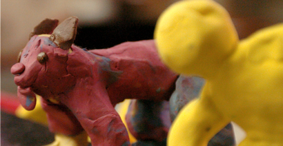Clay sculptures from an Art Therapy session
