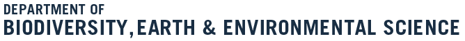 Department of Biodiversity, Earth & Environmental Science