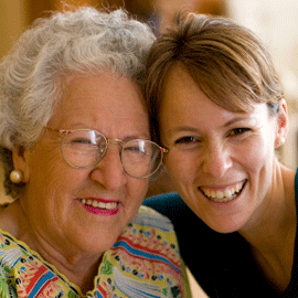 young woman and old woman