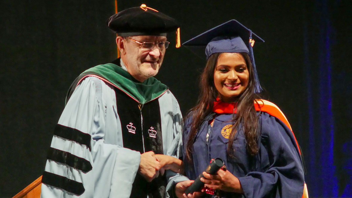 MS Student receives Drexel degree at graduation