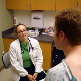 exam room with patient