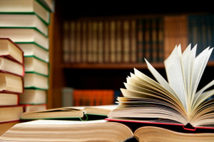 books in a library