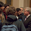 Dr. Brian P. Schmidt Speaking with Students 