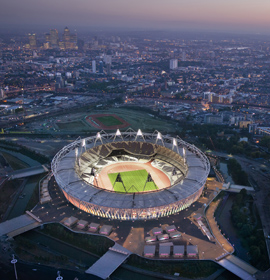 View of the Olympic Stadium in London