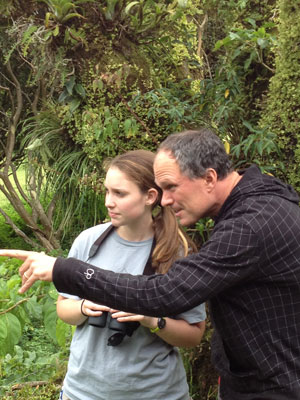 Dr. Sean O'Donnell and Emily Johnson doing field research in Monteverde, Costa Rica