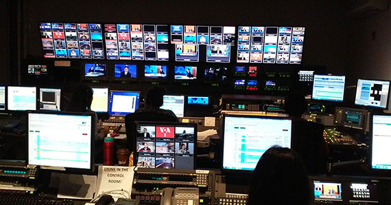 The Control Room for Voice of America, photo by Sharee Devose