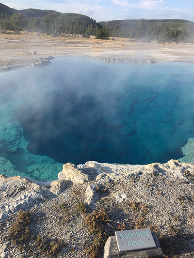 Sapphire Pool, Yellowstone National Park. Photo by Drexel University student Nick Barber