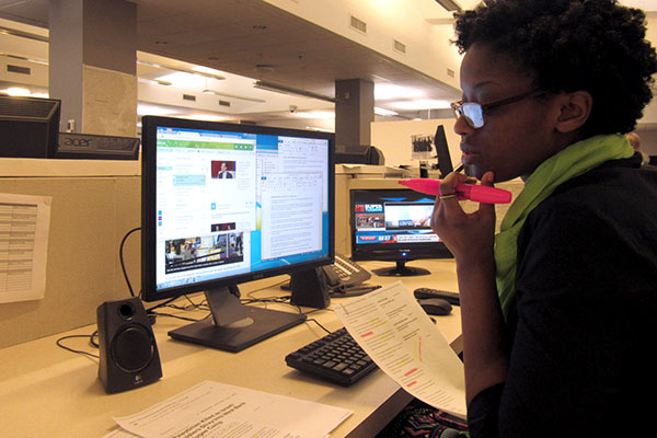 Sharee Devose while on Drexel Co-op at Voice of America in Washington, D.C.