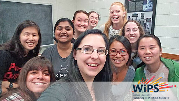 Members of WiPS, the Drexel University Women in Physics Society, are passionate about physics and the issues faced by women in science