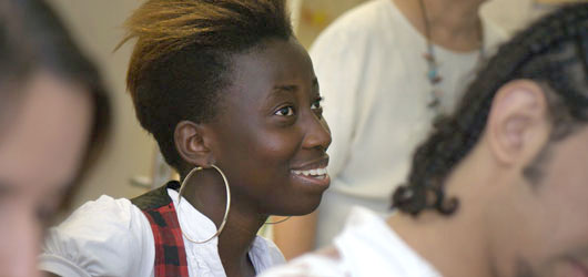 Student taking a course