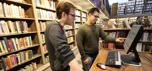 Students doing research 