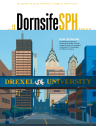 Cover of Dornsife SPH Spring-Summer 2020 issue featuring Philadelphia's skyline from Drexel's campus