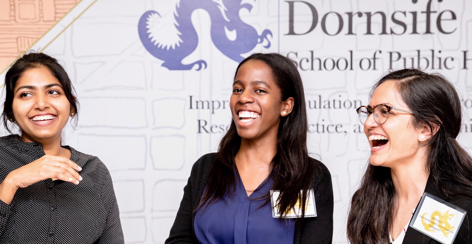 Dornsife students share a laugh after competing in the school's annual case competition