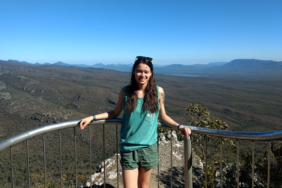 Student at the Grampians National Park.