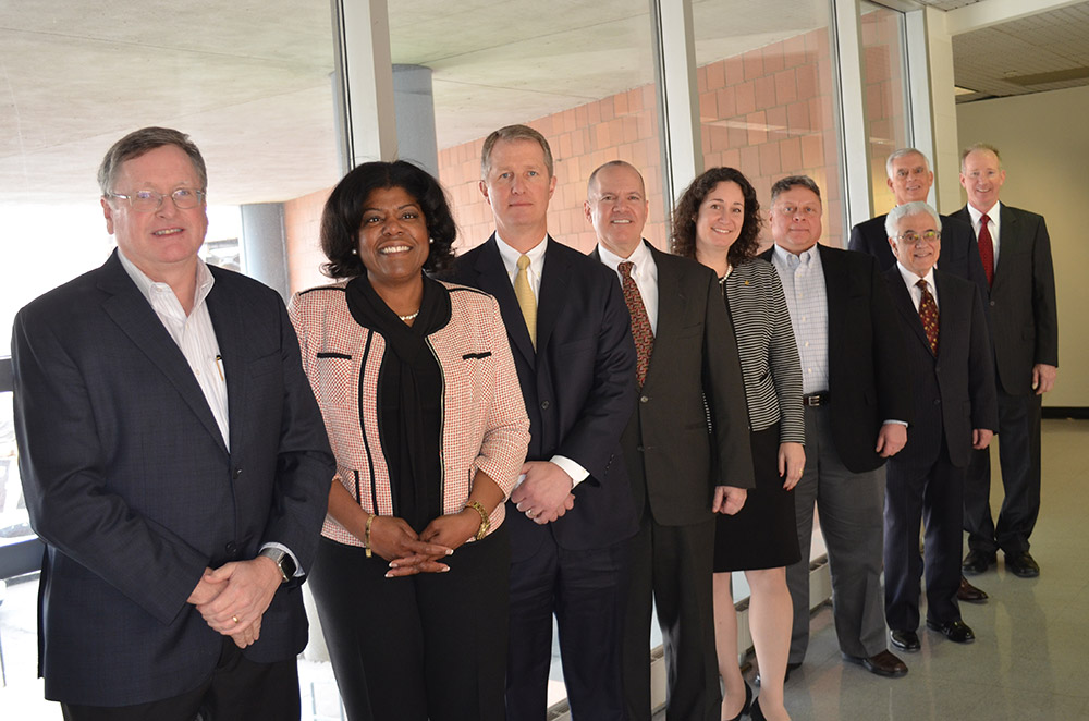 Members of Executive Advisory Council with Dean Walker