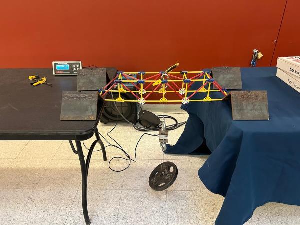 The Drexel Steel Bridge Team, Architectural Engineering Institute and the CAEE Department challenged attendees to build the lightest, strongest bridge they could using K'Nex.