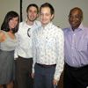 Lauren Boyle, Tim McGovern, Jordan Schilling, and English and Philosophy Department Head Dr. Abioseh Porter