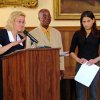 Kathleen McNamee with Dr. Porter and winner Shanti Lewis