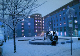 North Hall in snow