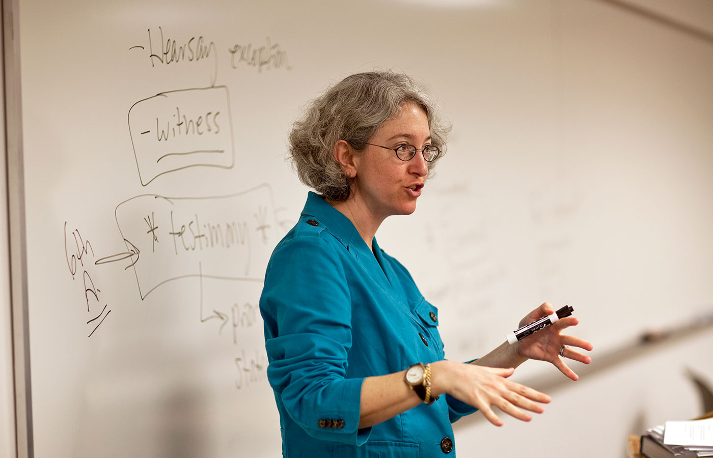 Professor Emily Zimmerman teaches class