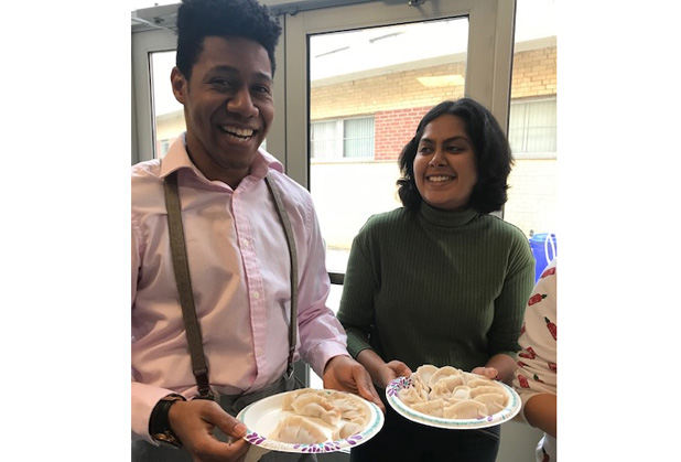 Drexel med students celebrate Chinese New Year by making dumplings with APAMSA on February 15, 2019.