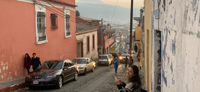 Medical student Ayman Bodair during her Global Health experience with Pop Wuj in Guatemala