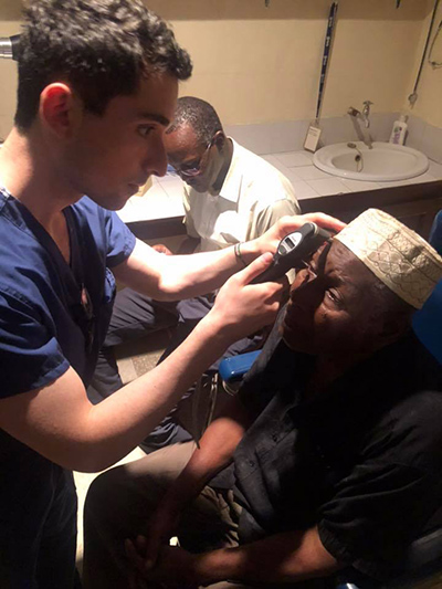Drexel medical student Alexander Altman in Mombasa, Kenya with The Lighthouse of Christ Hospital-Ophthalmology.