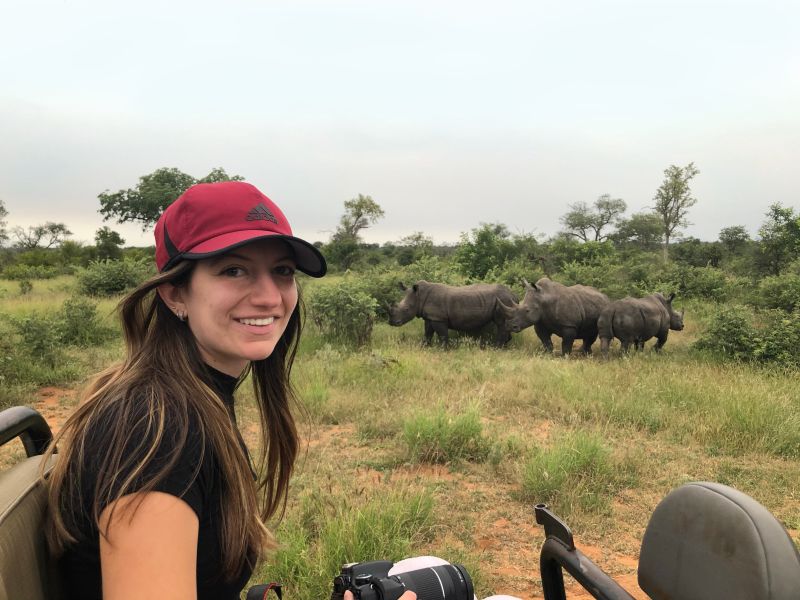 Drexel MD student Rima Dilbarova traveling after her global health experience in South Africa