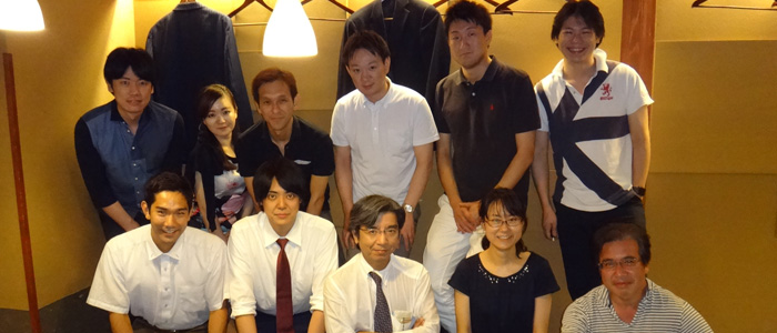 Hirotaka with cardiovascular surgeon, Dr. Ohki, at Jikei University Hospital, and his surgical team.