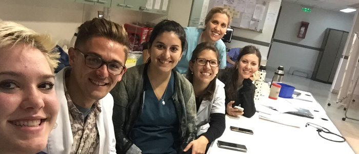 Drexel medical student Blase Kania in Argentina with Child Family Health International.