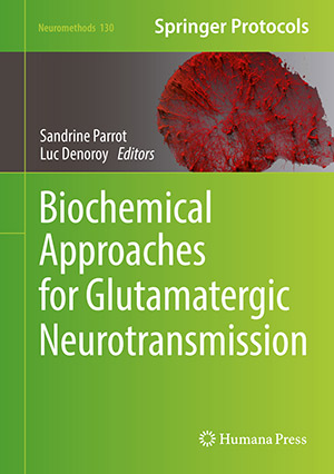 Cover of book published with a chapter by A. Mortensen, Biochemical Approaches for Glutamatergic Neurotransmission