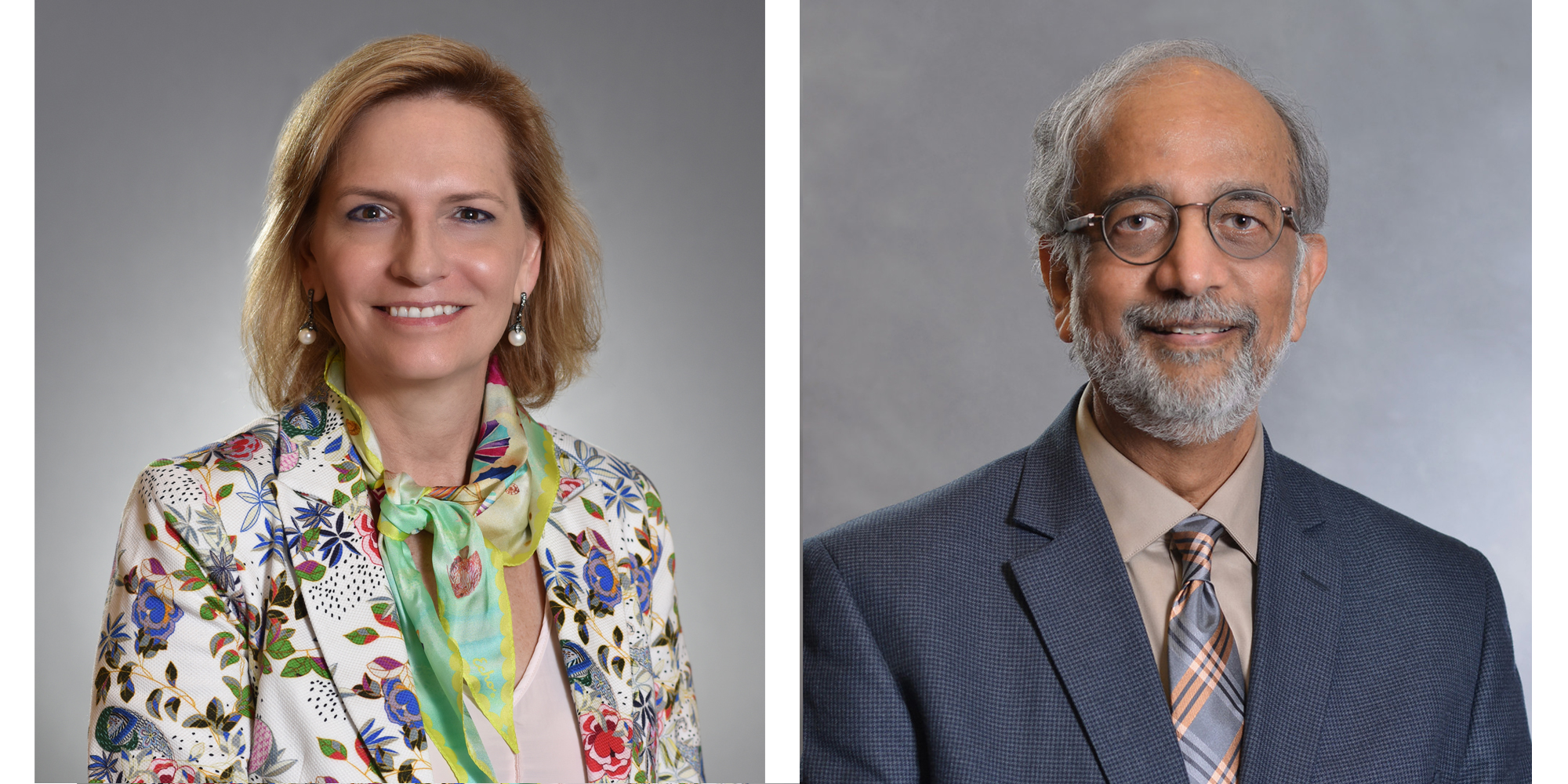 Nancy Spector, MD, and Akhil Vaidya, PhD, Drexel Distinguished Professors