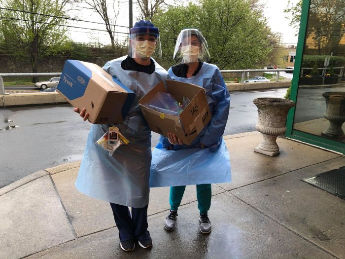 St. Christopher's Hospital for Children receiving donated PPE from Drexel MD students