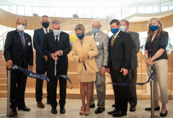 A ceremonial ribbon was cut by Drexel President John Fry and Tower Health President and CEO Sue Perrotty.