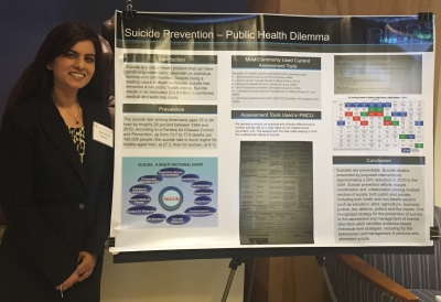Shahana Ayub with her Colloquium of Scholars poster