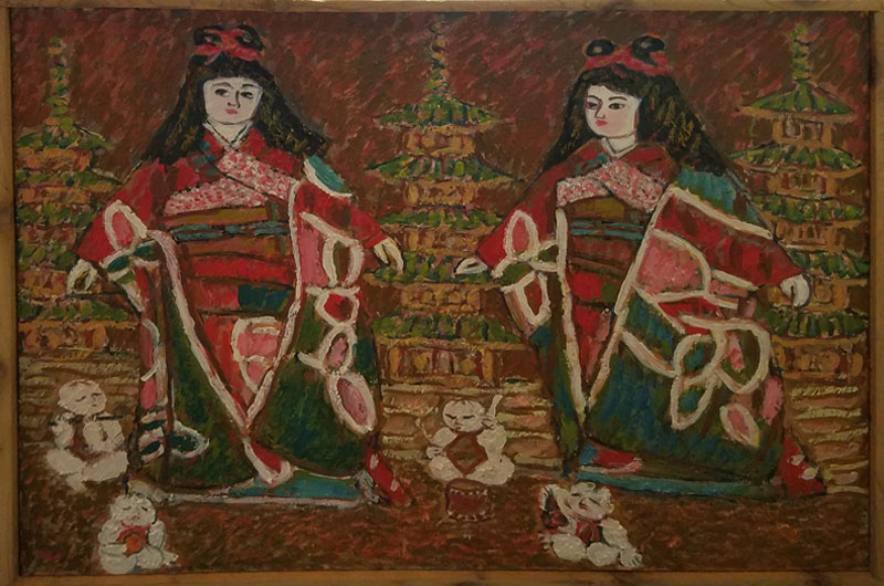 "Japanese dolls" by Tokujiro Nishi.