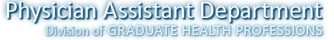 Go to the Physician Assistant Department home page
