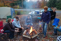 Physics graduate students in their annual retreat
