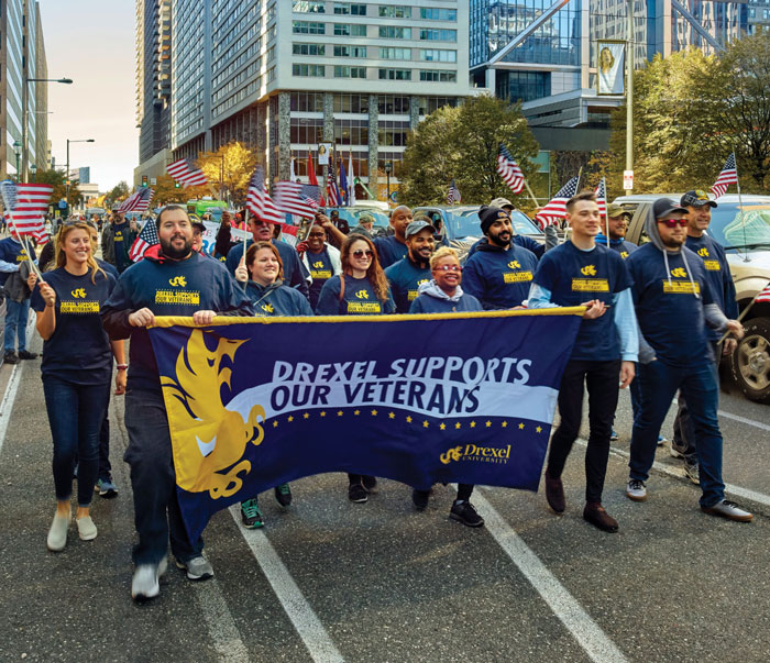 Veterans at a parade.