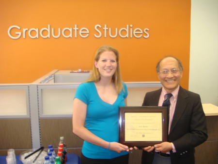 Outstanding Masters Student Award 2009