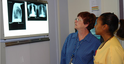 Student receiving instruction