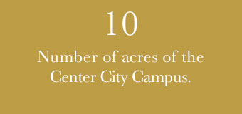 92 number of acres of the University City Main Campus
